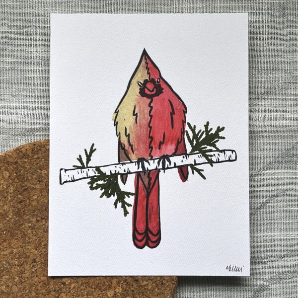 A print of Nikki's "Halfsider" painting, printed on textured paper.