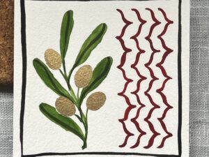 Painting number 1 of 20 in Nikki's "Olive Branch" limited edition series.