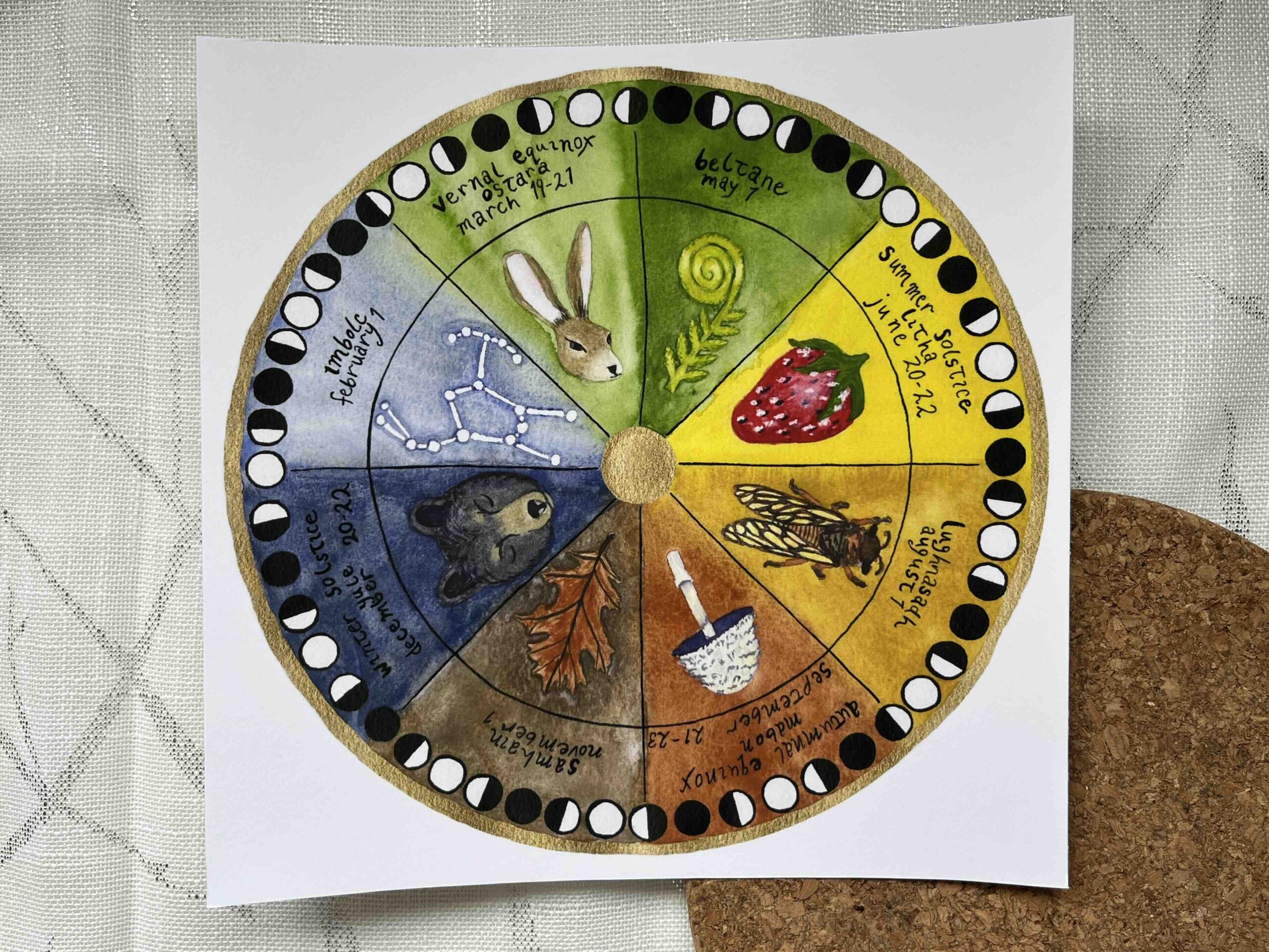 A print of Nikki's "The Wheel of the Year" painting.